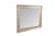 This Closson's vintage wall mirror features a large, rectangular clear glass panel enclosed by a wide, elaborately...