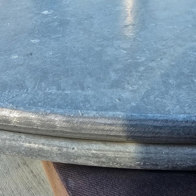 Metal Tuuci Free-Standing Galvanized Steel Round Master Umbrella Base Stand 145 Lb. For Sale - Image 7 of 12