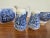 Ceramic 1970s Liberty Blue Betsy Ross England 8 Pc Lot Cups Creamer Sugar Salt Pepper For Sale - Image 7 of 18