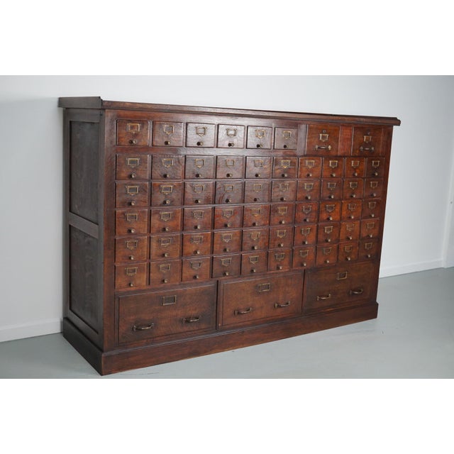 Large French Oak Notary Apothecary Cabinet, 1920s-1930s For Sale - Image 18 of 18