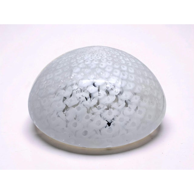 White Vintage Murano Glass Ceiling Lamp from Manifattura Di Murano, 1980s For Sale - Image 8 of 9