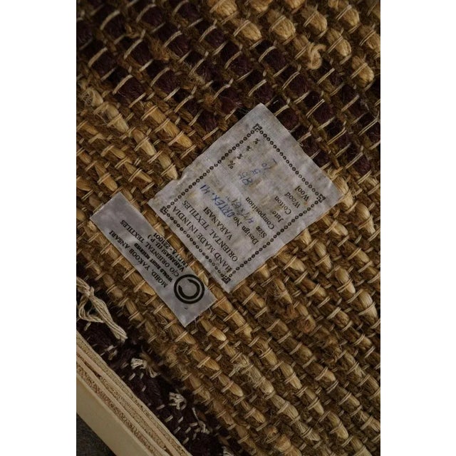Textile Vintage Handmade Bohemian Rug in Jute, India, Late 20th Century For Sale - Image 7 of 13