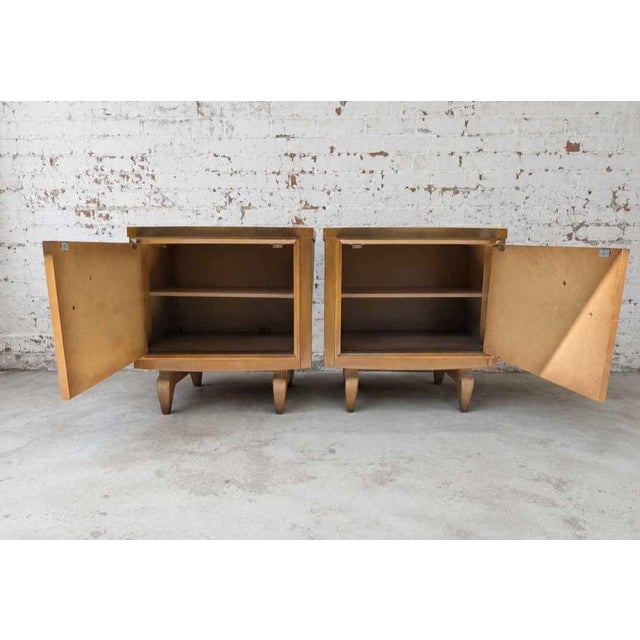 Wood Vintage Hoke Mid Century End Tables – 1960s MCM Bedside Cabinets - Cottagecore, Sculpted Wood For Sale - Image 7 of 7