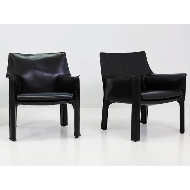 414 CAB MAXI Low Armchair by Mario Bellini for Cassina, 1977, Set of 2 For Sale - Image 12 of 12