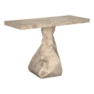 NOIR Tilden Console, White Marble For Sale