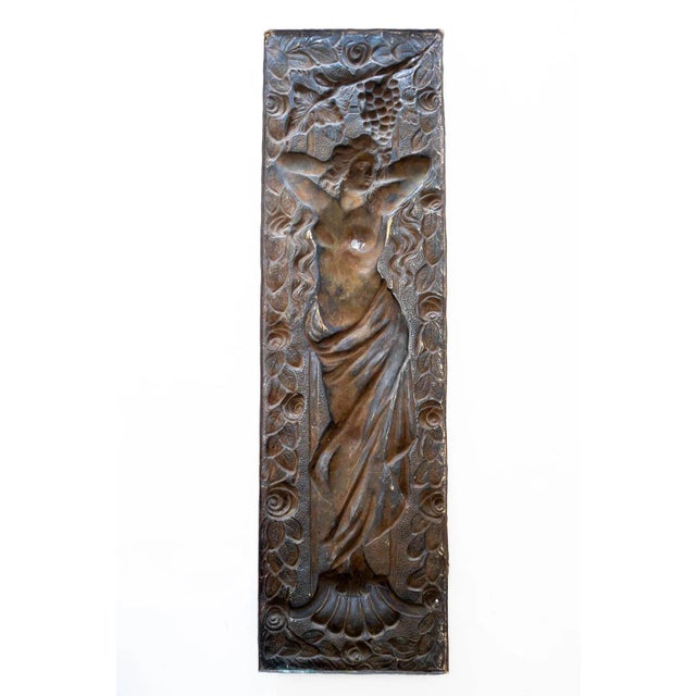 Jugendstil Brass Relief with Floral Motif, 1908 For Sale - Image 9 of 10