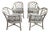 Set of Four Authentic Vintage McGuire Rattan Dining Chairs For Sale