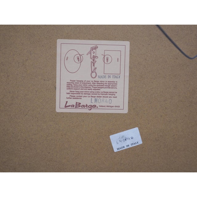 Labarge Italian Neoclassical Gold Frame Designer Mirror For Sale - Image 13 of 13