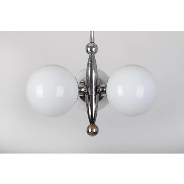 Bauhaus Chrome Plated Chandelier, 1930s For Sale - Image 4 of 8