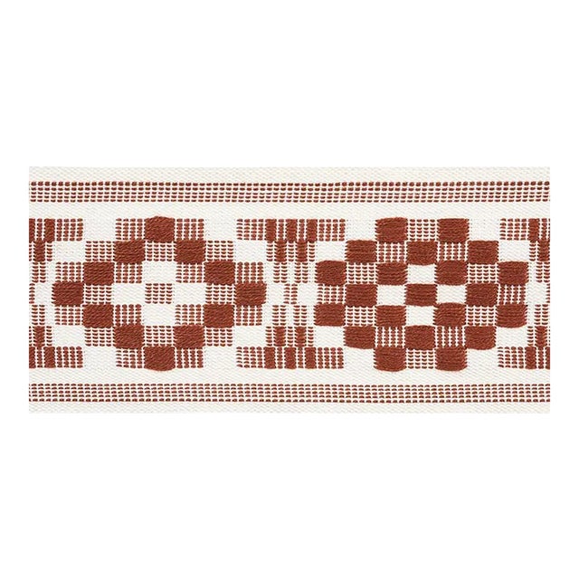 Sample - Schumacher Maidstone Tape in Russet For Sale