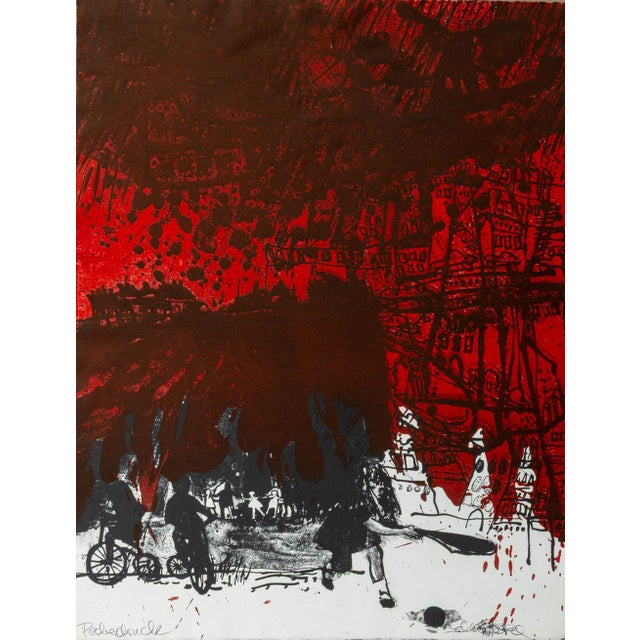Elfi Schuselka (Austrian, b. 1940), Three Abstract Compositions, Screenprints on Paper, each stamped "Studio Elfi...