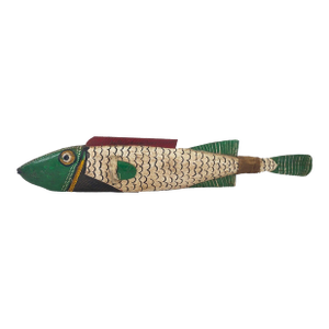 African Vintage Large Wooden Fish Bozo Tribe Mali 44"