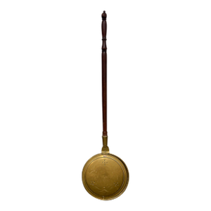 Antique Brass Bed Warmer, 19th Century