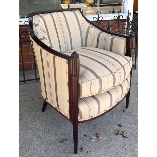 1990s Art Deco Style Barbara Barry for Baker Furniture Petite Club Chair For Sale - Image 5 of 7