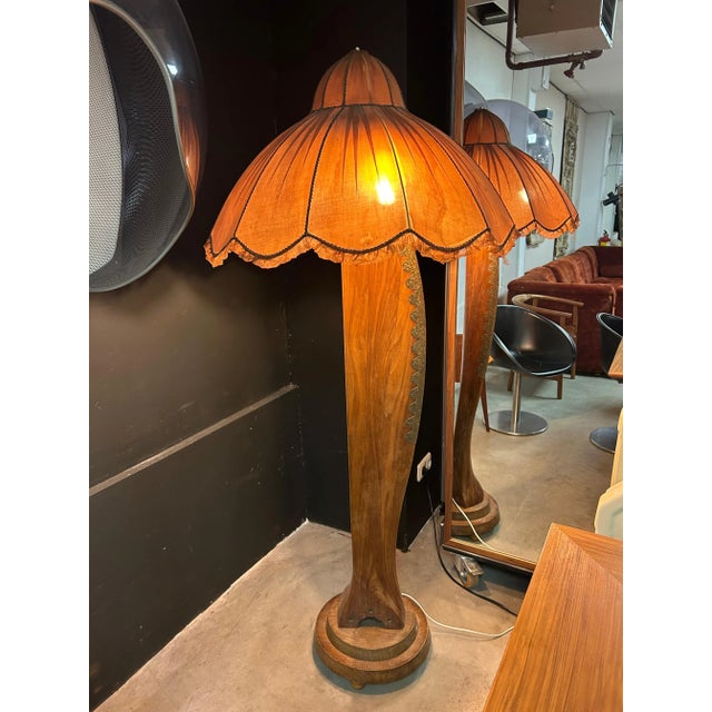 1940s Mid-Century Art Deco Style Wooden Airplane Propeller Floor Lamp, 1940s For Sale - Image 5 of 8