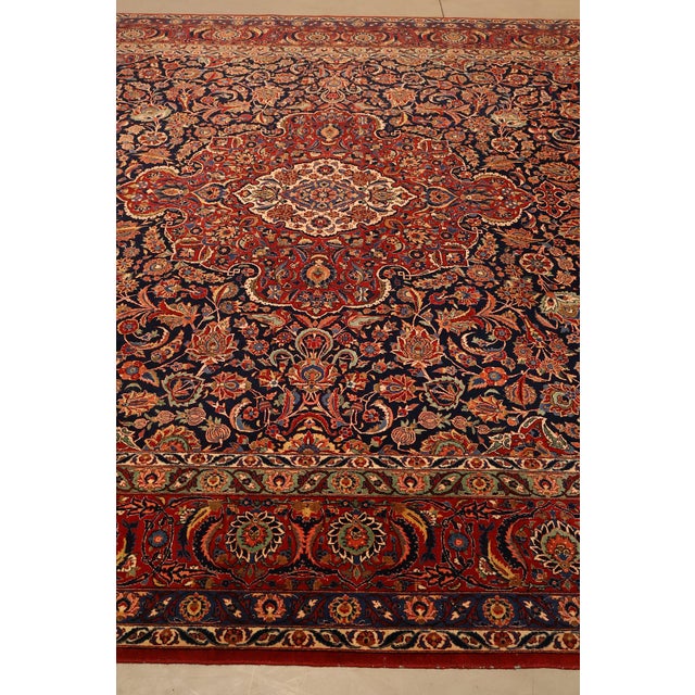Large Hand Tied Traditional Persian Style Area Rug For Sale - Image 9 of 18