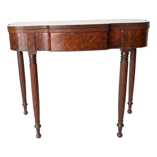 Early 19th Century American Sheraton Mahogany Flip-Top Card & Game Table For Sale