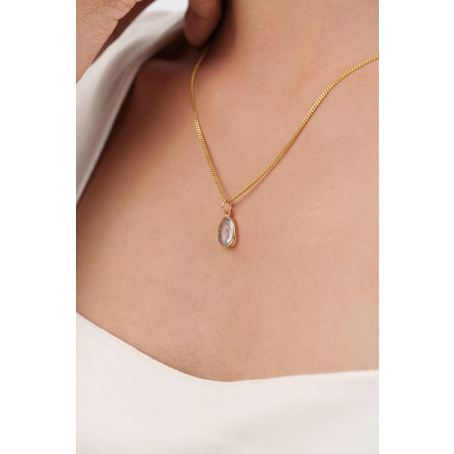 Not Yet Made - Made To Order Luminous 1.97ct Faceted Aquamarine Pendant 14k Gold Charm for Mom For Sale - Image 5 of 15