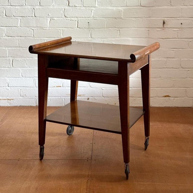 Wood Vintage 2-Tier Drinks Trolley For Sale - Image 7 of 7