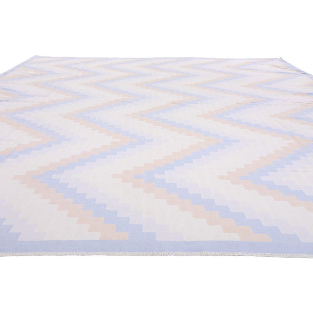 Contemporary Vintage Indian Dhurrie Rug, 10'00 X 13'09 For Sale - Image 3 of 10