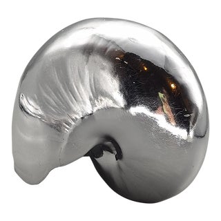 Vintage Nate Berkus Chrome Finish Seashell For Sale