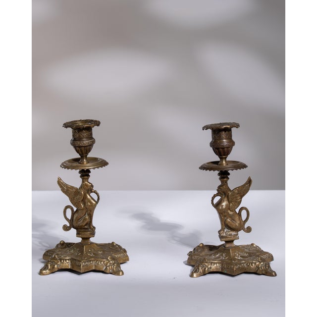 19th Century France Napoleon III Brass Candlestick For Sale - Image 9 of 15