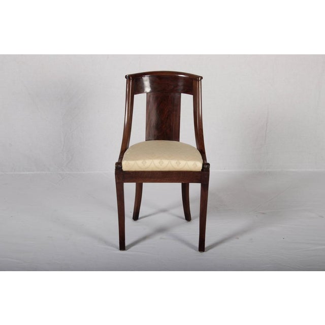 Antique Gondola Chairs in Mahogany, 1830, Set of 4 For Sale - Image 12 of 18