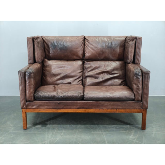 Rare Danish modern “Vagon” sofa designed by Jørgen Kastholm, model JK 922, produced in Denmark during the 1960s. This...