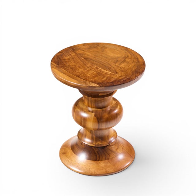 Charles & Ray Eames for Herman Miller Mid Century Walnut Time Life Stool For Sale In Chicago - Image 6 of 6