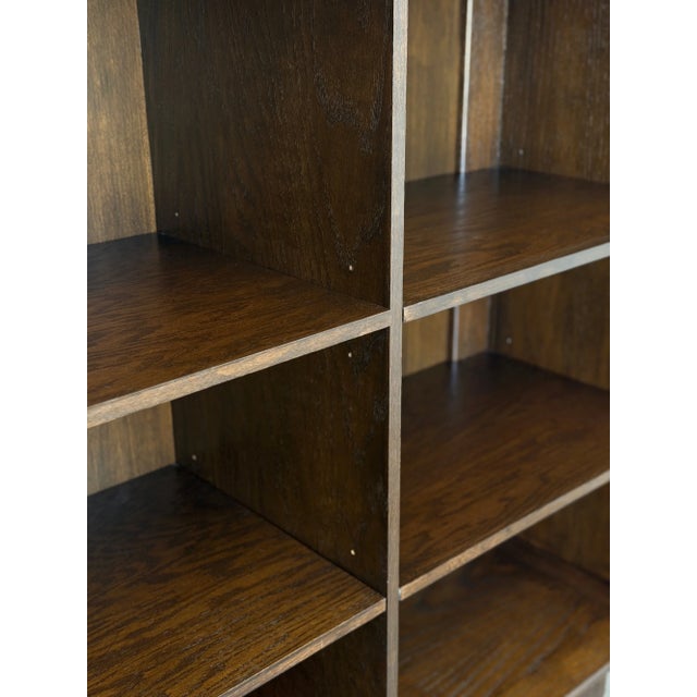 Vintage Oak Bookcase Cylinder Legs For Sale - Image 14 of 16