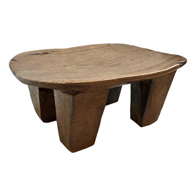 Vintage Lobi Wood Stool For Sale
