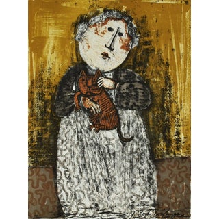 1970s Graciela Boulanger Original Lithograph Untitled 4 For Sale