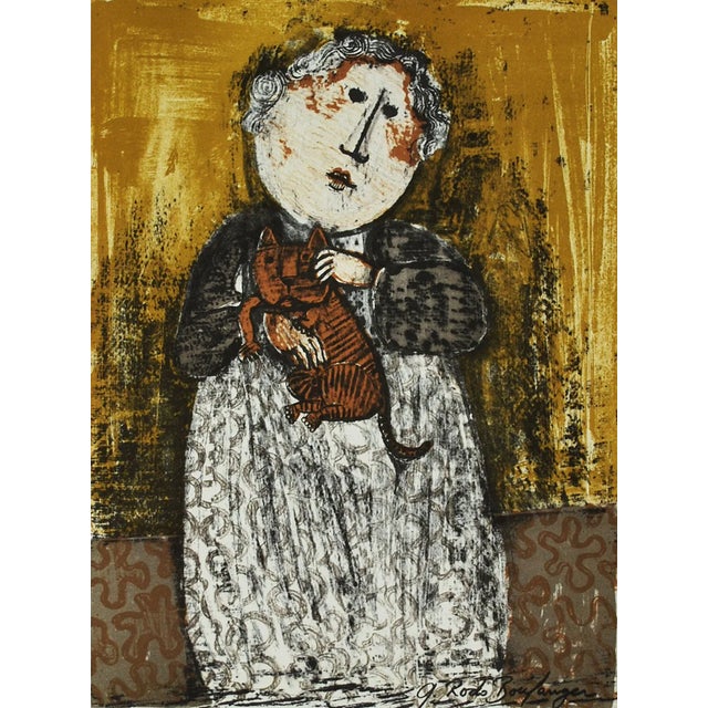 1970s Graciela Boulanger Original Lithograph Untitled 4 For Sale
