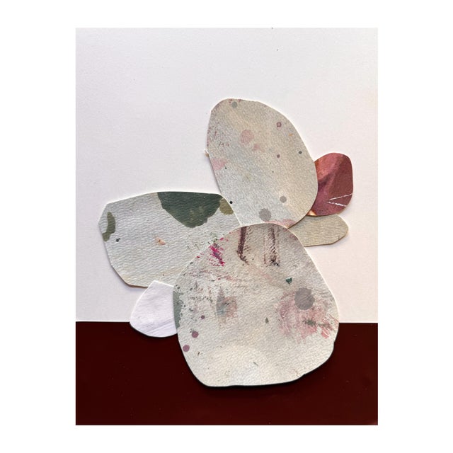 "Love Without Words" is an original mixed media collage on paper by Zac Woodiel. This is one of six pieces in the "Love...