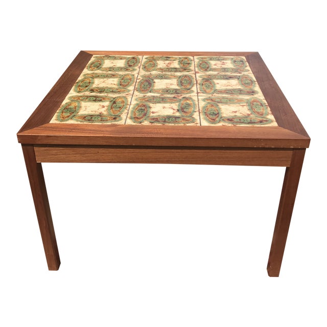 1970s Danish Modern Dyrlund Teak TileTop Side/Coffee Table Chairish