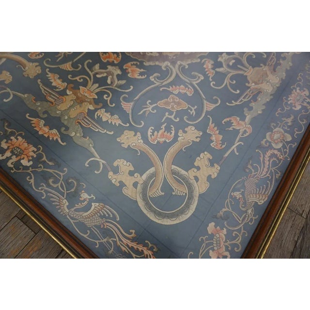 Chinese Early 19th Century Chinese Silk Embroidery ( 3' x 3'7" - 91 x 110 ) For Sale - Image 3 of 8