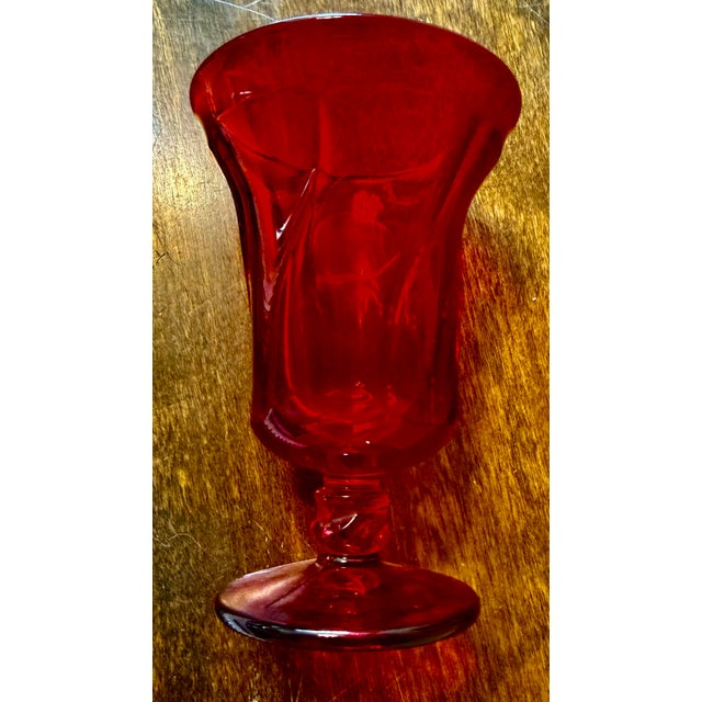 Mid 20th Century Fostoria Jamestown Ruby Red Ice Tea Glasses - Set of 6 For Sale - Image 12 of 12