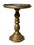 French Hollywood Regency Gold Leaf Round Pedestal Side Table For Sale - Image 3 of 9