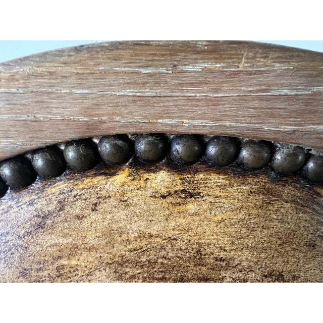 Set of Eight French Leather Tufted Dining Chairs C. 1940 For Sale In Los Angeles - Image 6 of 12