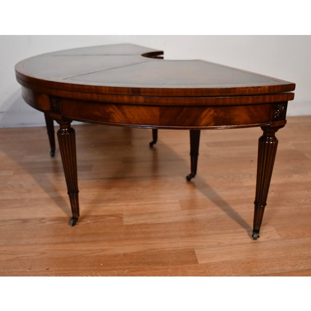 1930s Weiman English Regency Mahogany & Leather Top , Flip-Top Coffee Table For Sale - Image 14 of 18