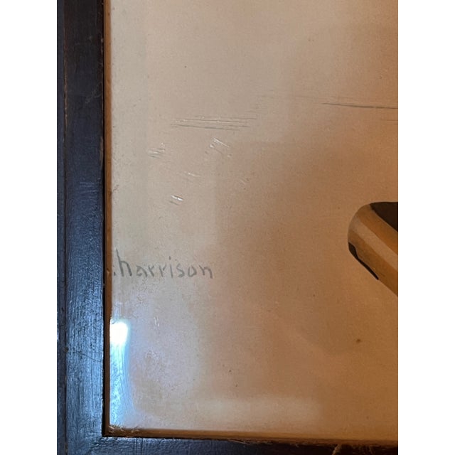 Chinoiserie Vintage Harrison Chinoiserie Floral Still Life Fretwork Wood Frame 19x15.5 For Sale - Image 3 of 7