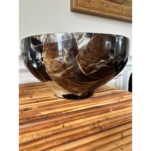 Vintage Extra Large Horn Bowl, Made in France For Sale - Image 10 of 14