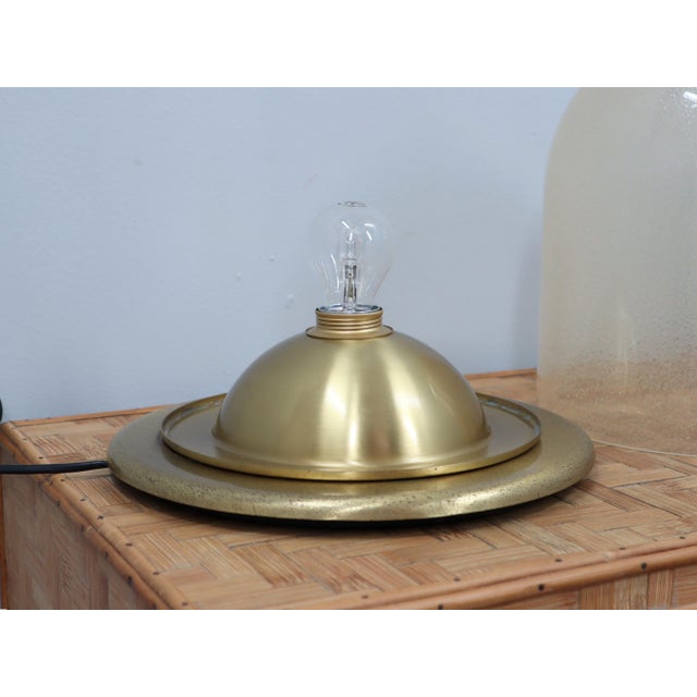 1970s Dome Lamps in Pulegoso Glass and Gilded Brass from La Murrina, 1970s, Set of 2 For Sale - Image 5 of 14