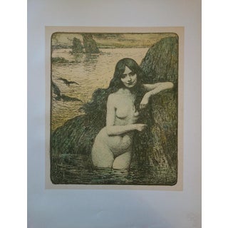Ch. Guerin, Nude Mermaid, 1897, Lithograph For Sale