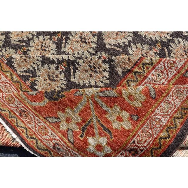 Dark Blue Antique Persian Sultanabad Rug in All-Over Paisley 10'3 X 15'2 For Sale - Image 14 of 15