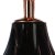 Hanna is a vintage pendant lamp that features a glossy black shade outlined by a copper finish, giving it a lovely...