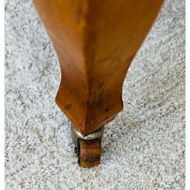 Vintage Diminutive Tiger Wood Cabinet With Mirror For Sale In Denver - Image 6 of 13