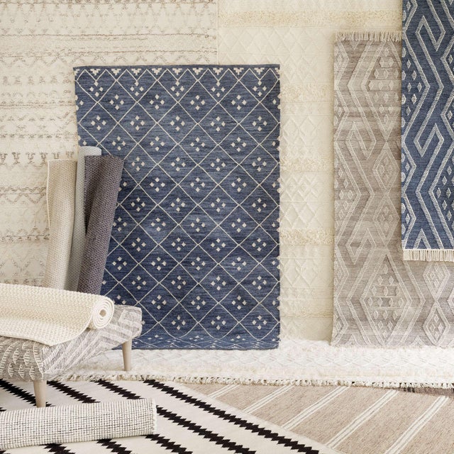 Contemporary Dash & Albert by Annie Selke Network Black Woven Wool Rug, 5' x 8' For Sale - Image 3 of 5