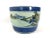 Vintage Chinese Blue & White Porcelain Planter, Wrap Around Shan Shui Mountain & Water Landscapes For Sale - Image 4 of 11