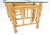 Wood Pair Decorative Twisted Rattan Rectangle End Side Tables Stand Rounded Glass Top For Sale - Image 7 of 12